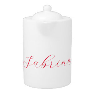 Professional classical handwriting name custom teapot