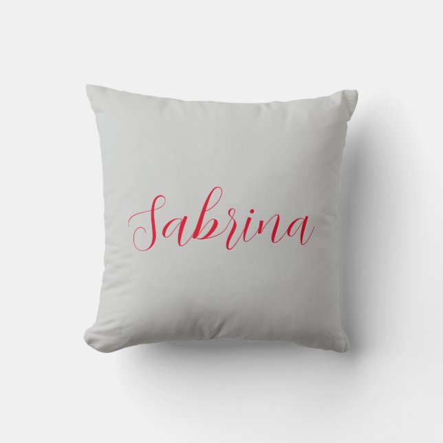 Professional classical handwriting name custom throw pillow (Front)