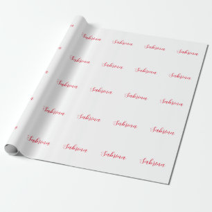 Professional classical handwriting name custom wrapping paper