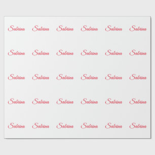 Professional classical handwriting name custom wrapping paper