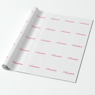 Professional classical handwriting name custom wrapping paper