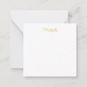 Professional Classical Minimalist Plain Own Name Note Card