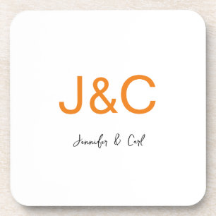 Professional Classical Monogram Minimalist Plain Beverage Coaster