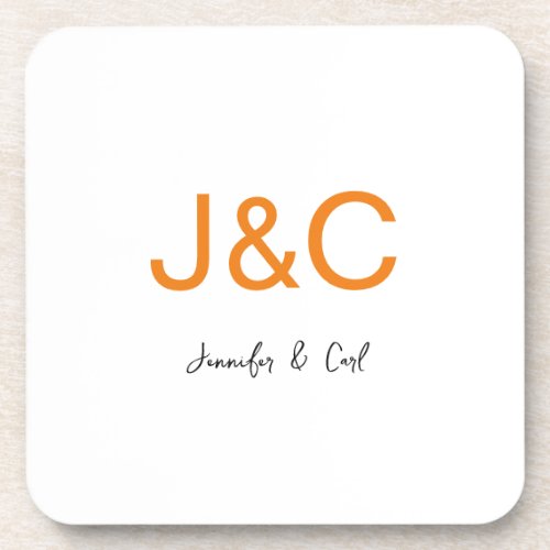 Professional Classical Monogram Minimalist Plain Beverage Coaster