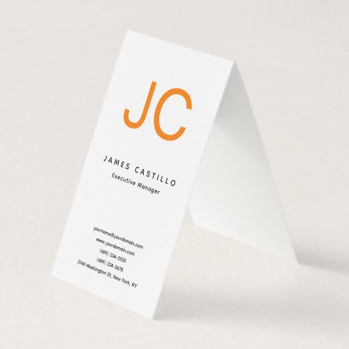 Professional Classical Monogram Minimalist Plain Business Card