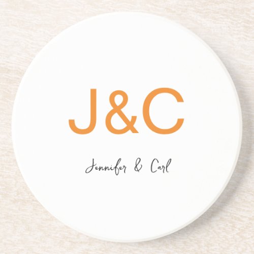 Professional Classical Monogram Minimalist Plain Coaster