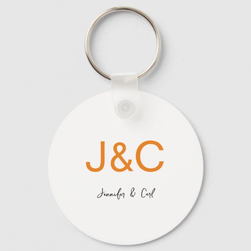 Professional Classical Monogram Minimalist Plain Keychain