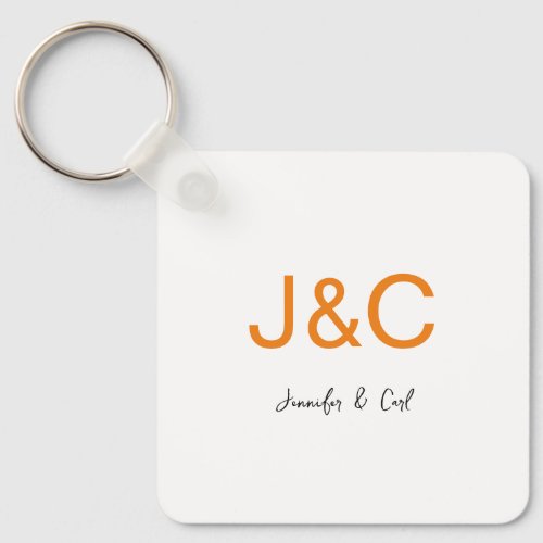 Professional Classical Monogram Minimalist Plain Keychain