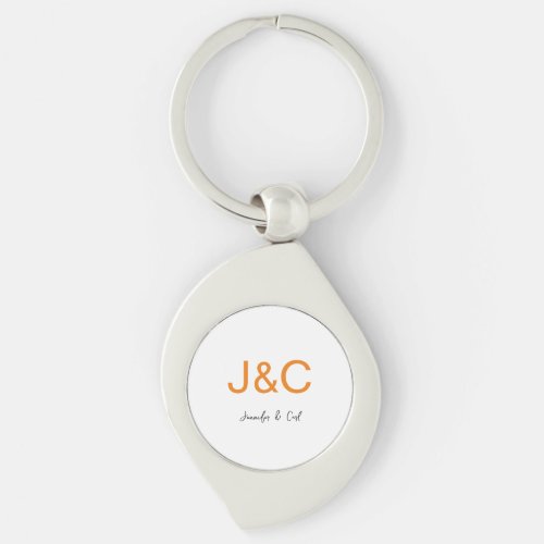 Professional Classical Monogram Minimalist Plain Keychain