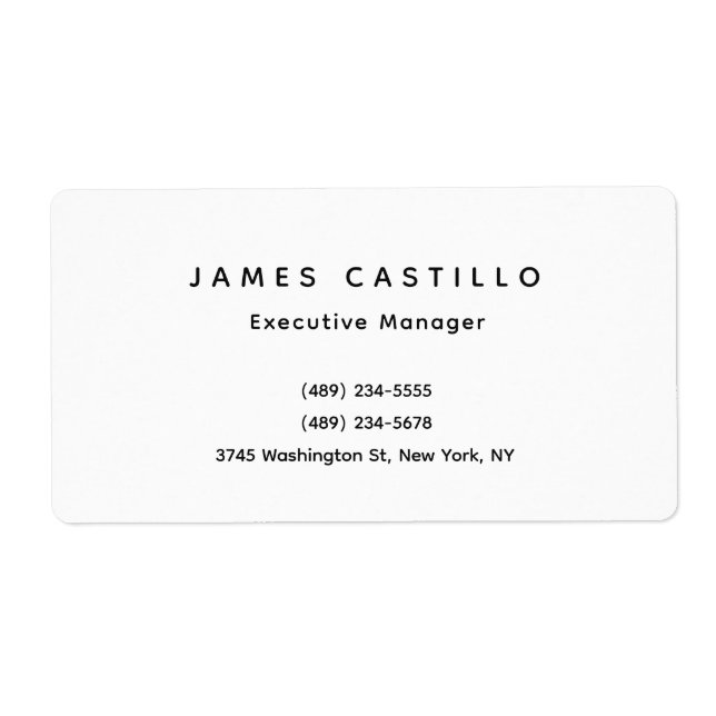 Professional Classical Monogram Minimalist Plain Label (Front)