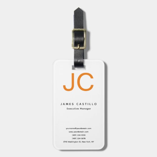 Professional Classical Monogram Minimalist Plain Luggage Tag