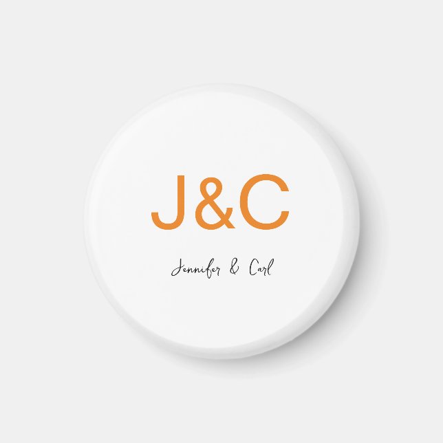 Professional Classical Monogram Minimalist Plain Magnet (Front)