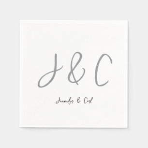 Professional Classical Monogram Minimalist Plain Napkins