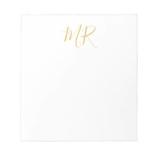 Professional Classical Monogram Minimalist Plain Notepad
