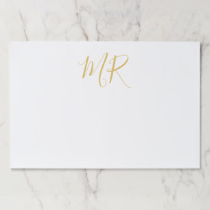 Professional Classical Monogram Minimalist Plain Paper Pad