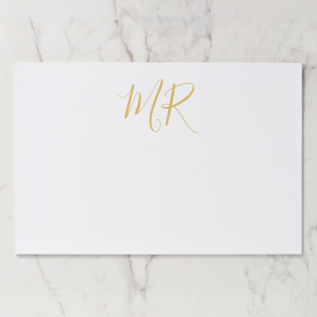 Professional Classical Monogram Minimalist Plain Paper Pad (Front)