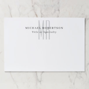 Professional Classical Monogram Minimalist Plain Paper Pad