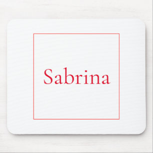 Professional classical name custom red white mouse pad