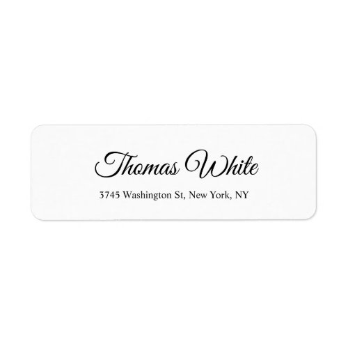 Professional Classical Plain Black White Unique Label