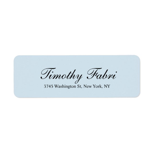 Professional Classical Script Light Grey Elegant Label (Front)