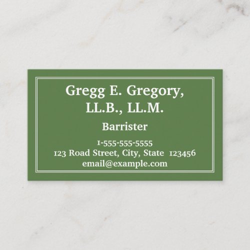 Professional  Classy Barrister Business Card