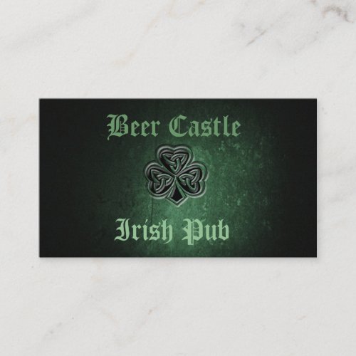 Professional classy grunge Irish lucky shamrock Business Cards