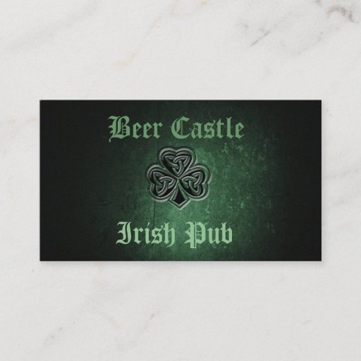 Customizable Professional classy grunge Irish lucky shamrock Business Cards