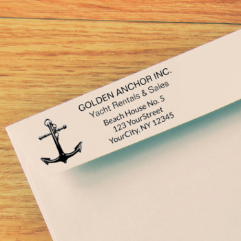 Professional Classy Nautical Anchor Business Self-inking Stamp by SorayaShanCollection at Zazzle