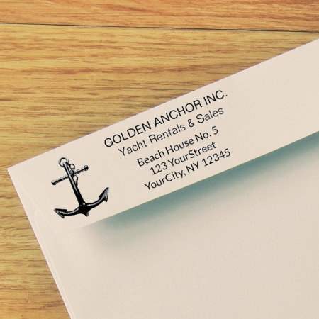 Professional Classy Nautical Anchor Business Self-inking Stamp
