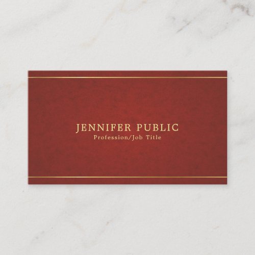 Professional Classy Plain Pearl Finish Luxury Business Card