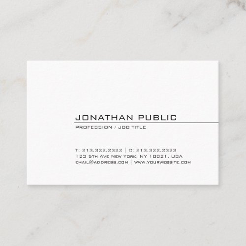 Professional Clean Design Cool Modern Elegant Business Card