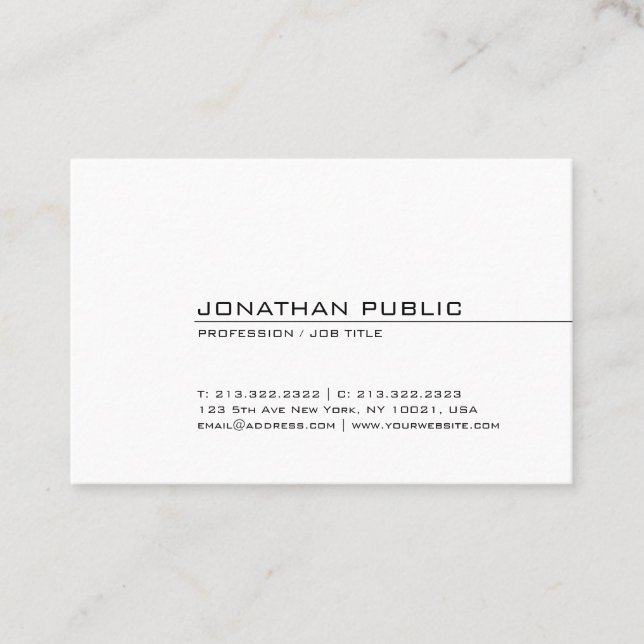 Professional Clean Design Cool Modern Elegant Business Card (Front)