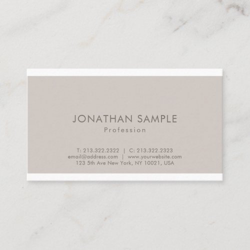 Professional Clean Graphic Design Modern Plain Business Card