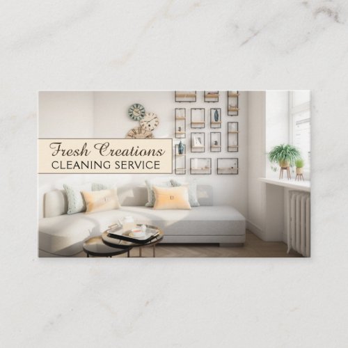 Professional Clean Interior Housecleaning Service Business Card