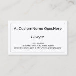 [ Thumbnail: Professional & Clean Lawyer Business Card ]
