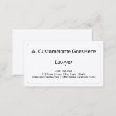 Professional & Clean Lawyer Business Card (Front/Back)