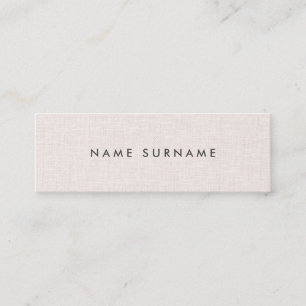 Professional Clean Layout Linen Mini Business Card