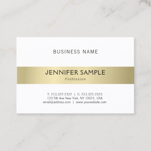 Professional Clean Plain Elegant Gold Look Modern Business Card