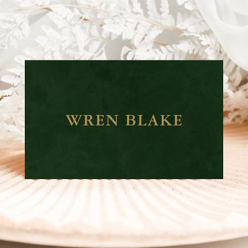 Professional  Clean Sage Green  Gold Typography Business Card