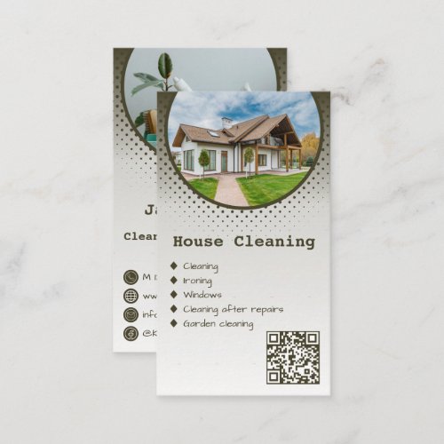 Professional Cleaner Brown Business Card