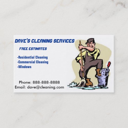 Professional Cleaner Business Card