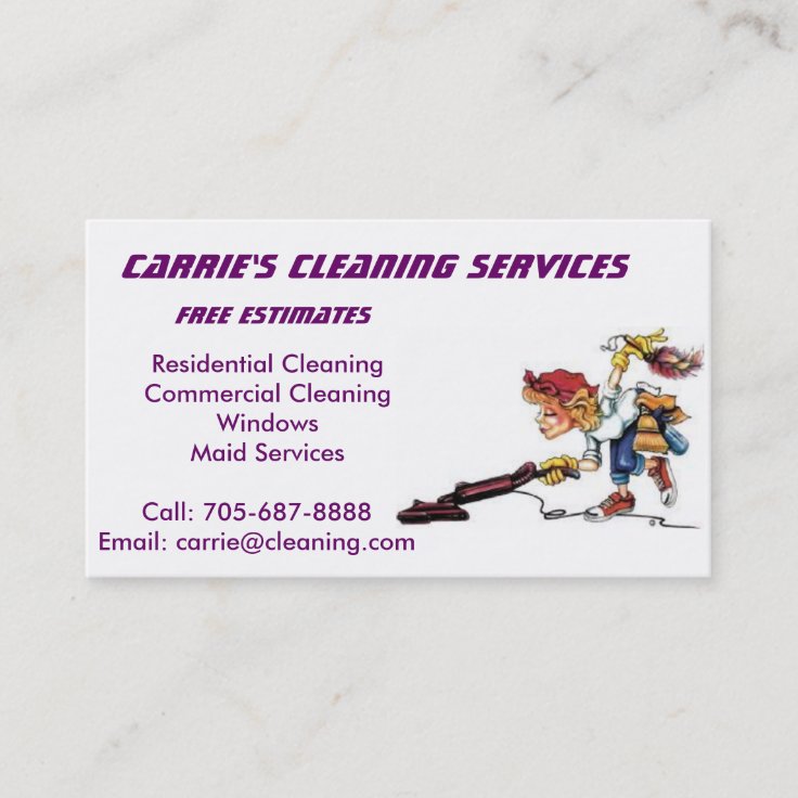 Professional Cleaner Business Card | Zazzle