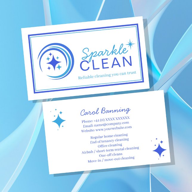 Professional Cleaning Business Card Template  (Creator Uploaded)
