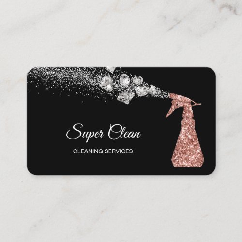 Professional Cleaning House Keeping Sparkling Busi Business Card