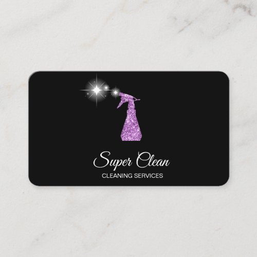 Professional Cleaning House Keeping Sparkling Busi Business Card
