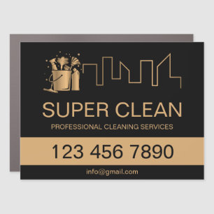 Professional Cleaning House Residential Commercial Car Magnet