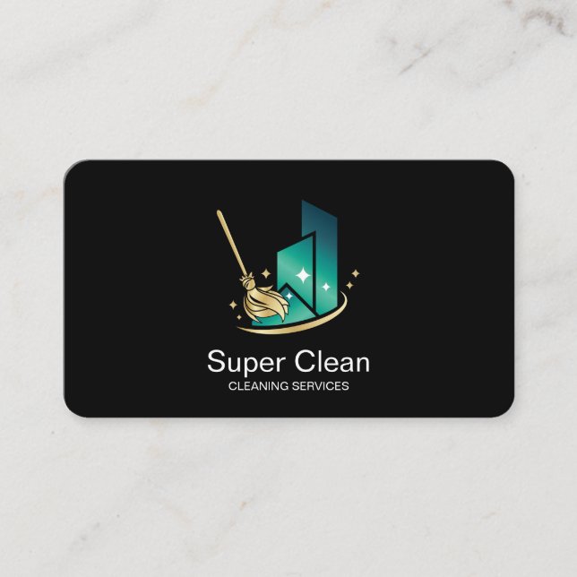 Professional Cleaning House Services Business Card (Front)