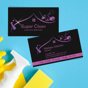 Professional Cleaning House Services Business Card