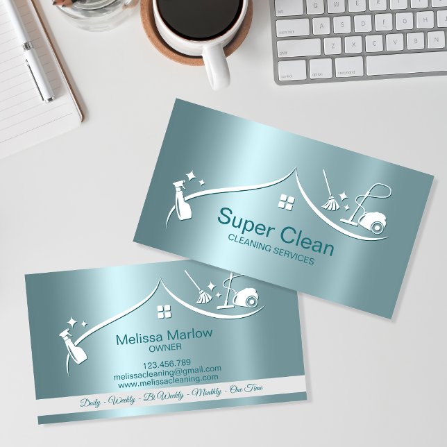Professional Cleaning House Services Business Card (Creator Uploaded)