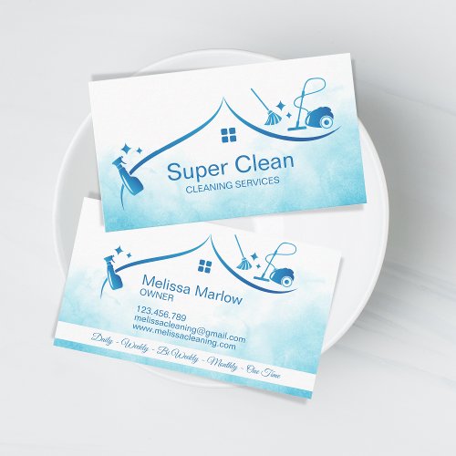 Professional Cleaning House Services Business Card